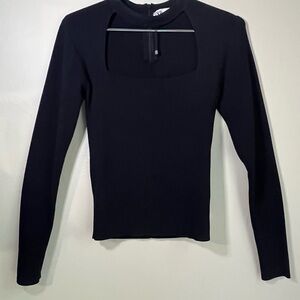 Zara Black Long Sleeve Blouse